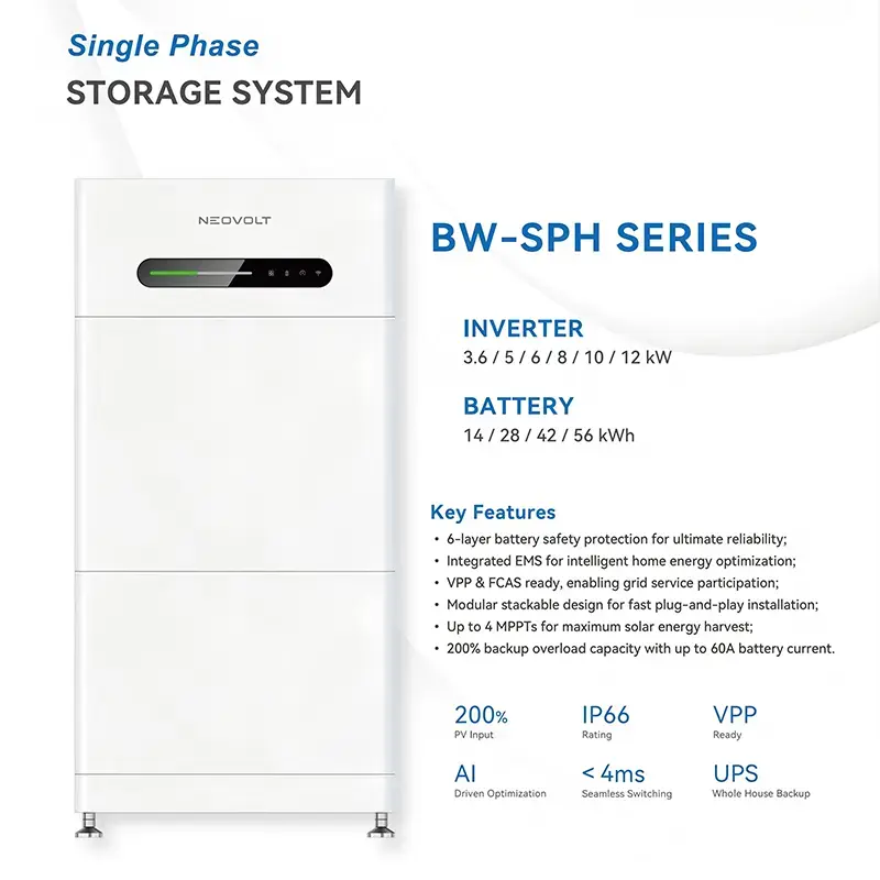 Modulo batteria LiFePO4 impilabile da 7kWh